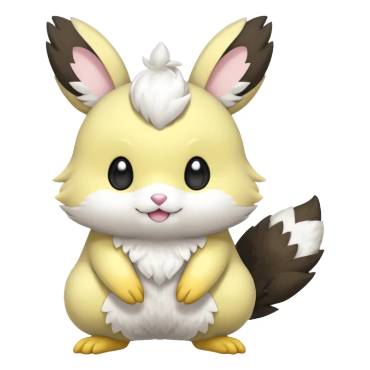 Miccino-Emolga-Pachirisu-Cacomistl-Fakemon-hybrid-creature (full body) sticker