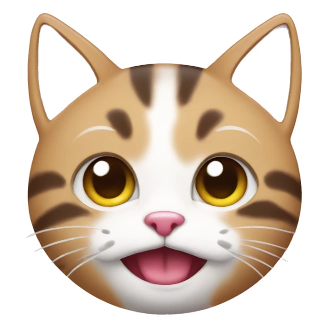 Cute emoji with cat and pink  sticker