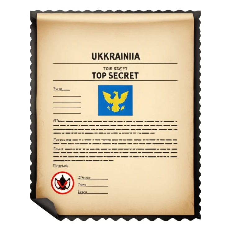 generate ultra realistic top secret file from ukraine sticker
