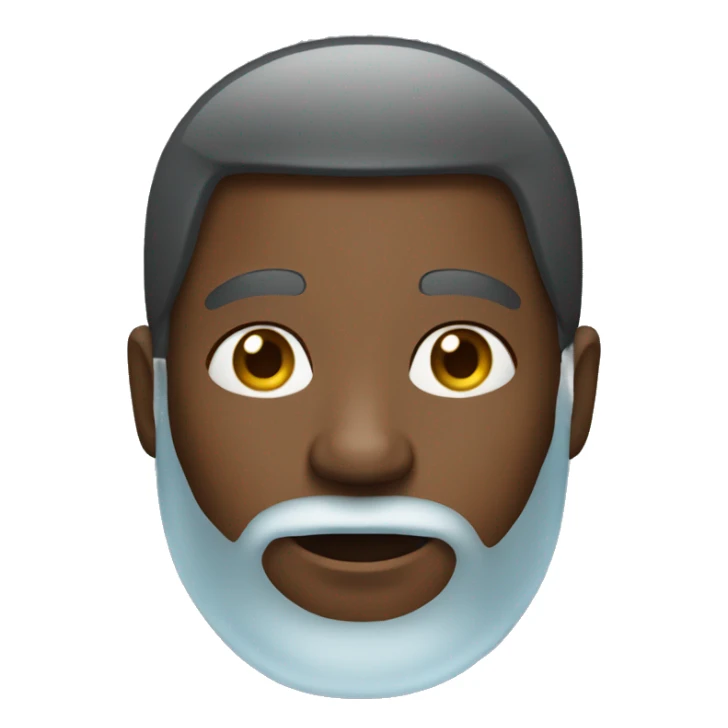 black man with ice in his beard sticker