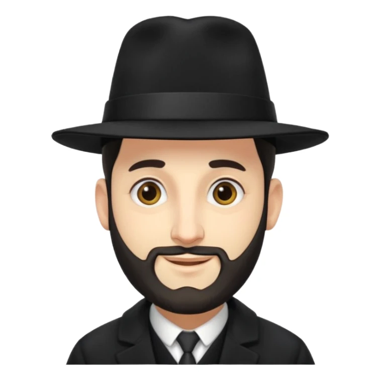 orthodox jewish rabbi smirking sticker