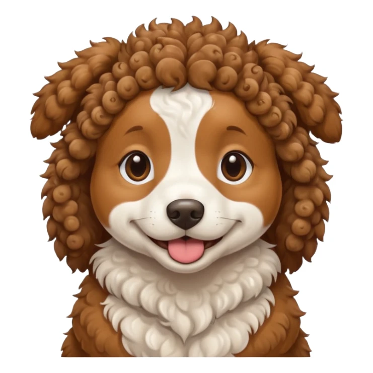 pregnant curly dog sticker