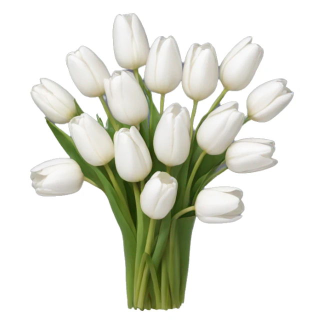 white tulip bouquet  sticker