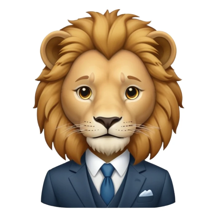Lion with mens fashion sticker
