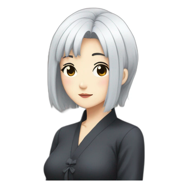 Nana Ōsaki in Anime with a gothic style, short black hair sticker