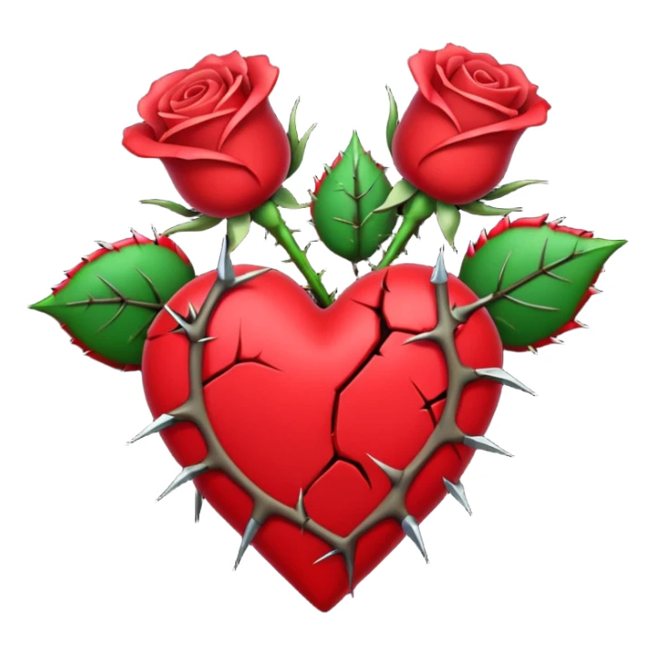 Put The 💔 Emoji And 🥀 Emoji Together In One Image sticker