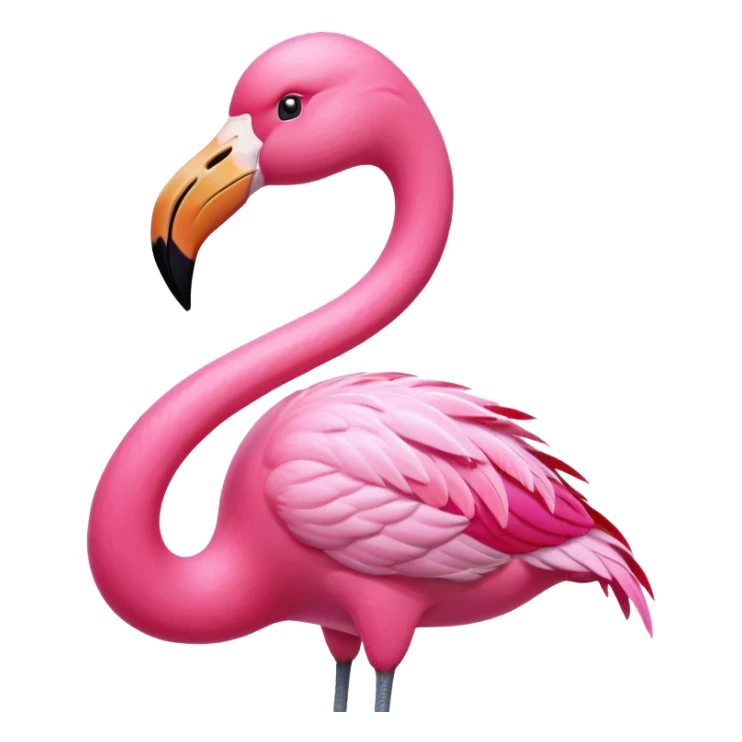 exotic flamingo character, pink feathers, elegant pose, 3D cartoon, mobile game icon style, clean background, no text, no watermark
 sticker