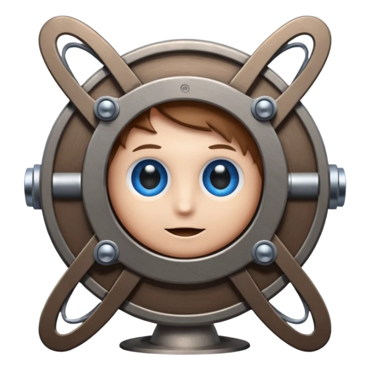 I want atom from reel steel that has gray body with black screen and blue eyes and a brown top sticker