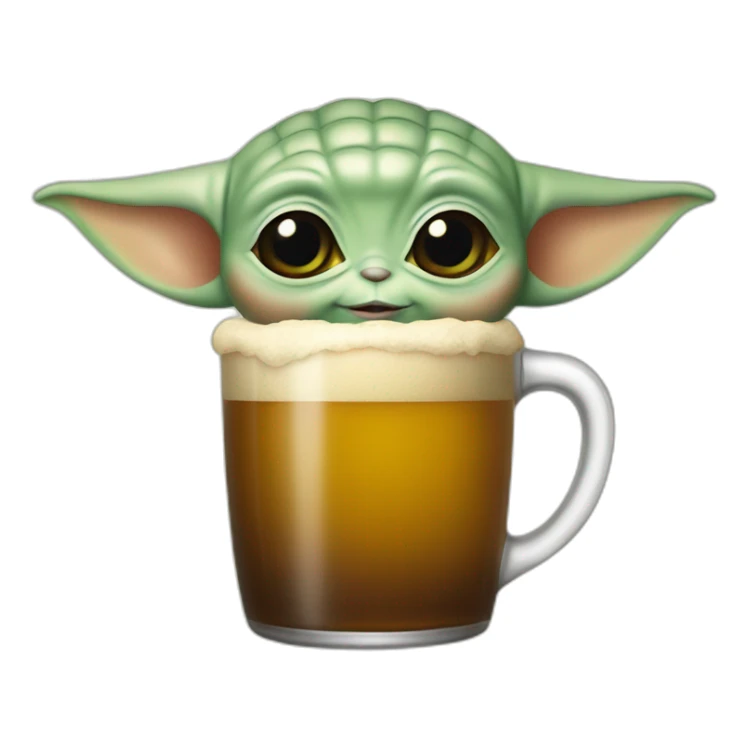 baby yoda beer sticker