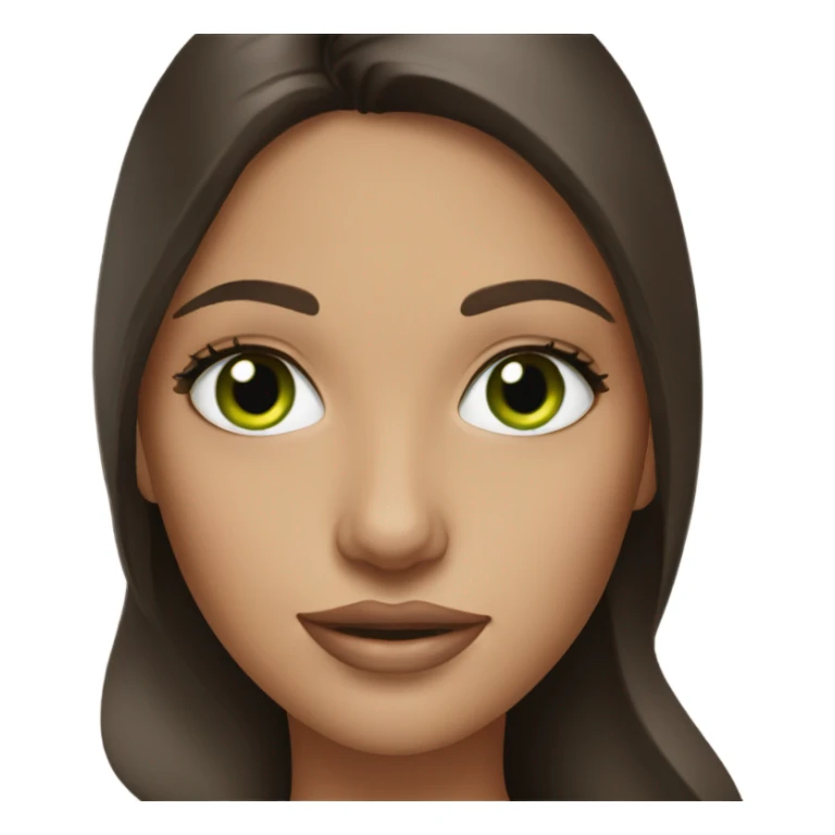 Brunette Model with Green eyes  sticker