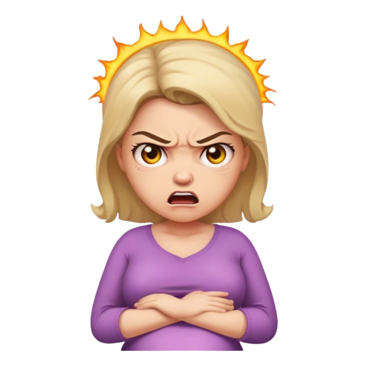 Angry pregnant woman  sticker
