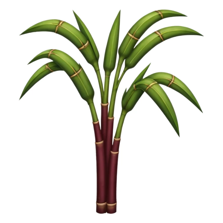 In sugarcane convert the green colour stem part into dark maroon colour sticker