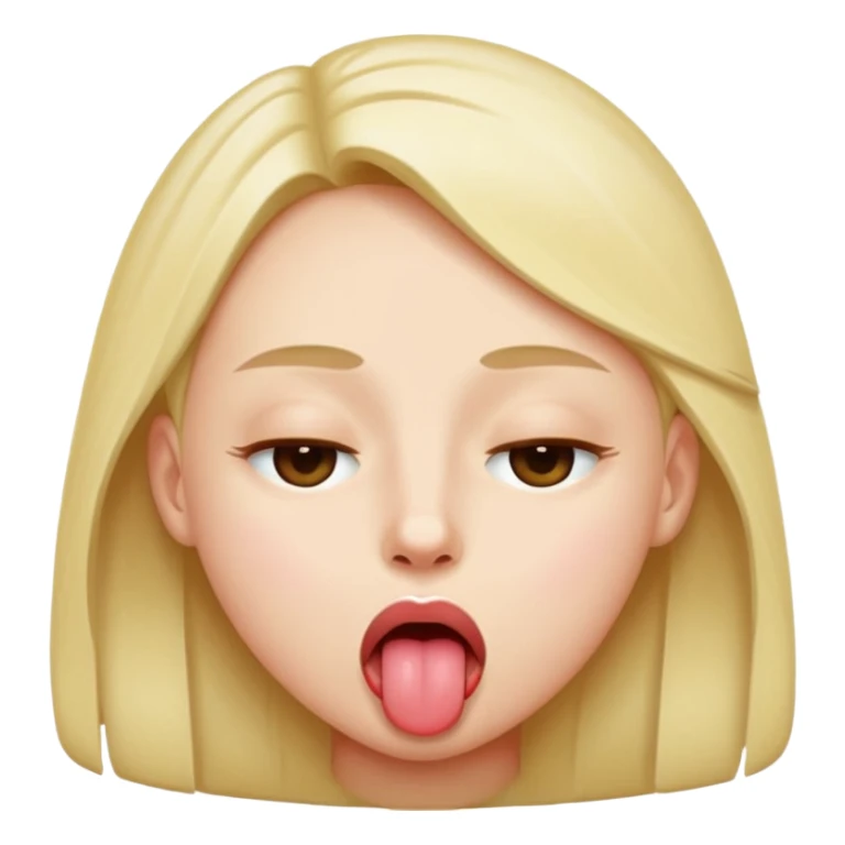 Eyes closed like 😵 and tongue out like 😝 sticker