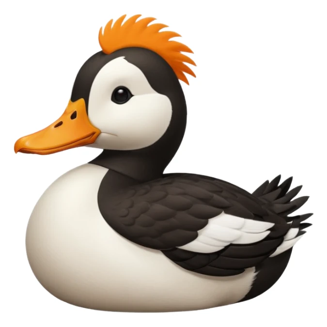 Can I get a king eider duck in the style of an apple emoji sticker