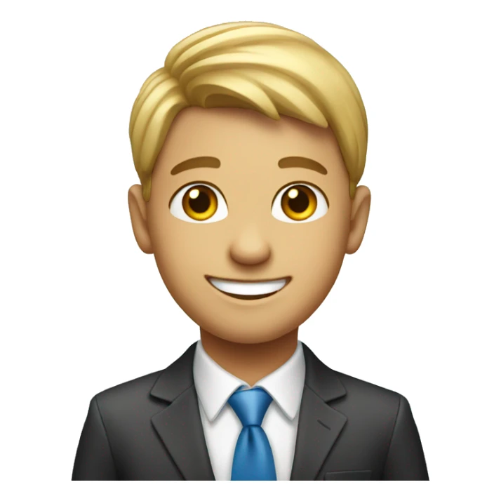 smiling boy in business professional  sticker