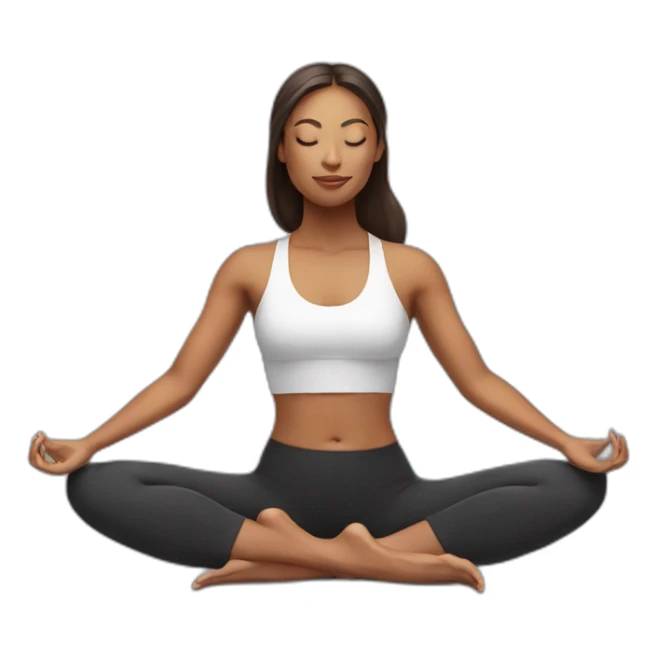 yoga woman sticker
