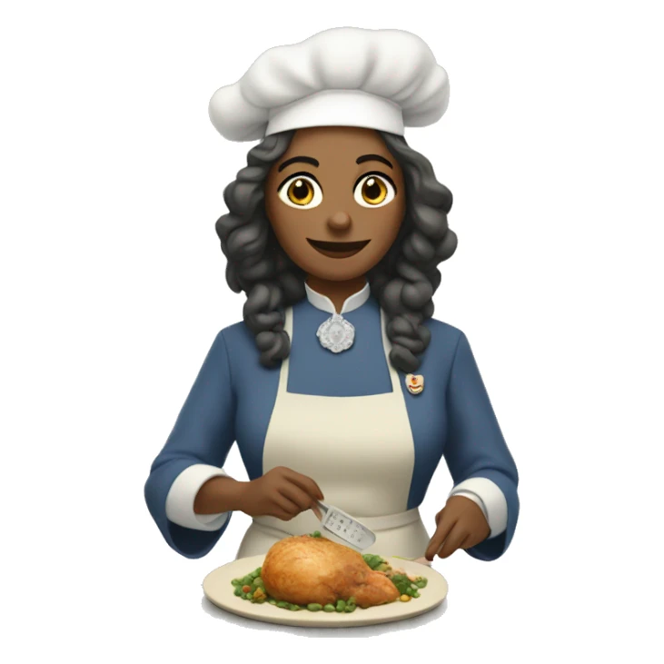 queen of england cooking a meal sticker