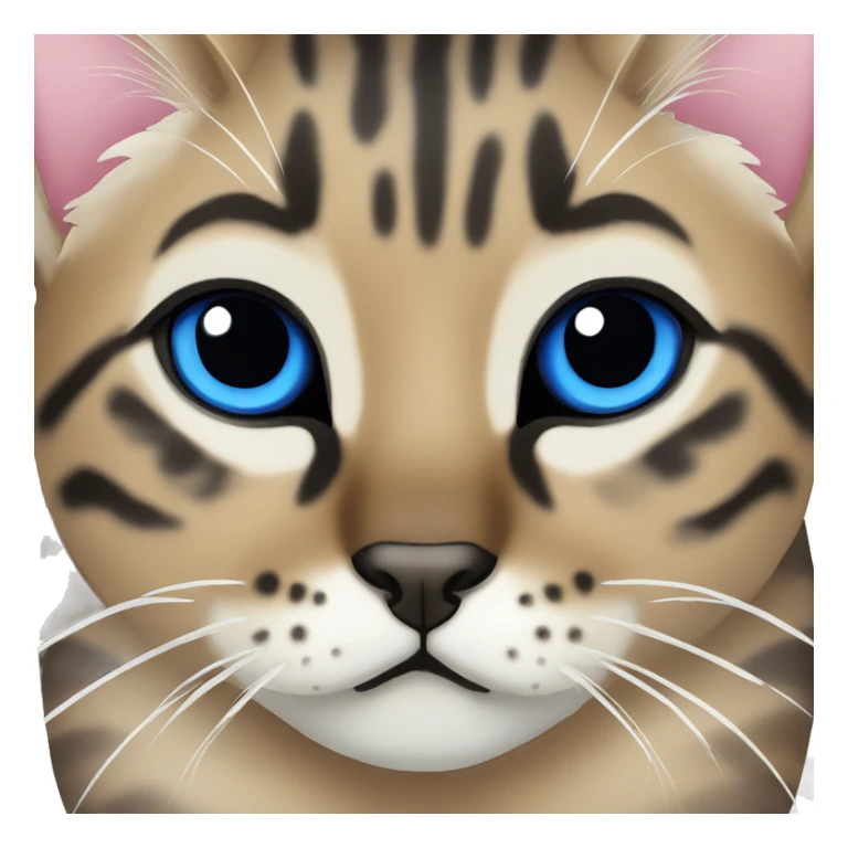 Seal Bengal cat with Blue eyes sitting sticker
