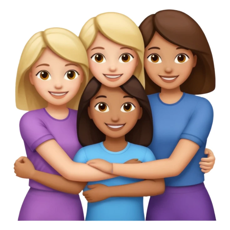 Girls with their arms around each other sticker