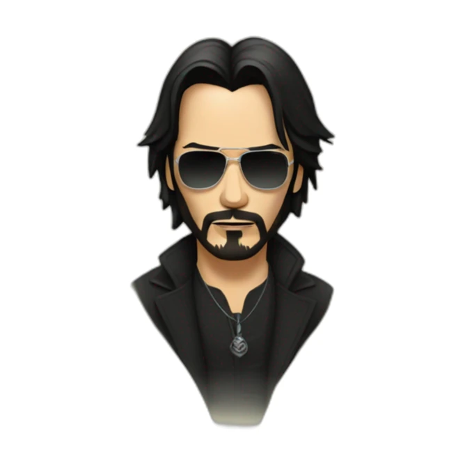 Keanu in day of the dead sticker