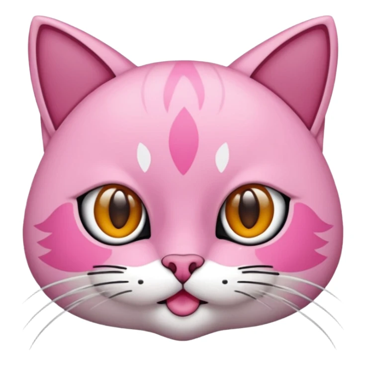 Pembe bir kedi kuyruğu İnce sticker