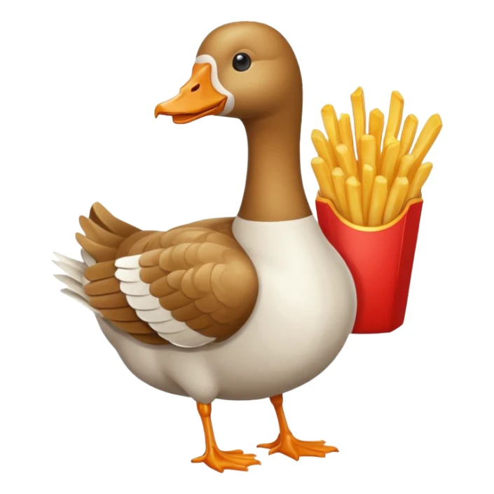 GOOSE HOLDING FRENCH FRIES sticker