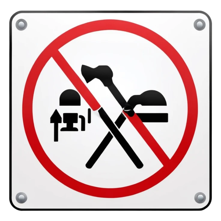 A warning of not fat women allowed  sticker