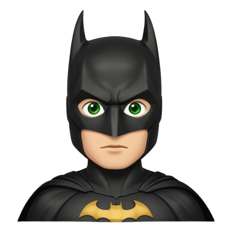 Batman con traje del caballero oscuro pero con ojos verdes  sticker