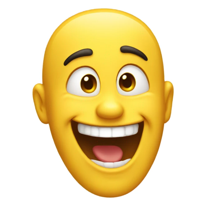 Laughing emoji, still with the classic yellow sticker