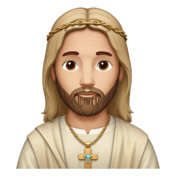 Jesus avec un collier avec une croix sticker