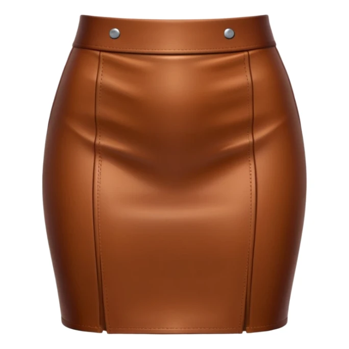 brown leather tight skirt emoji sticker