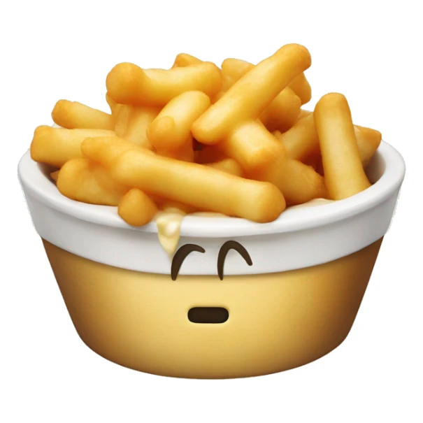 Cheese curds on top of poutine sticker