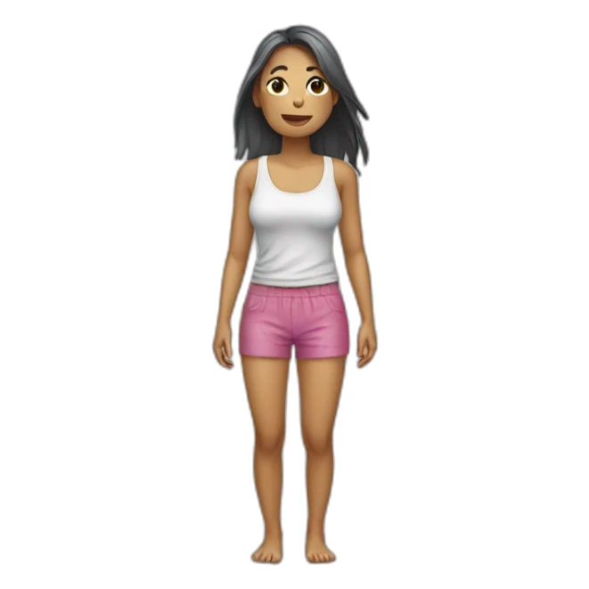 Woman with wet clothes sticker