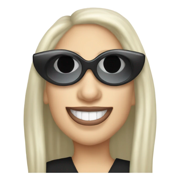 Lady Gaga black glasses Heavy Metal Lover sticker