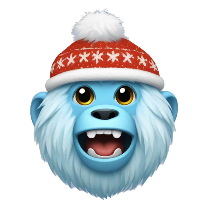 yeti with a christmas sweater on sticker