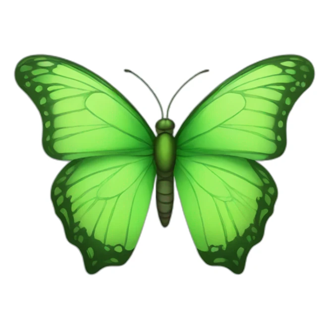 green butterfly sticker