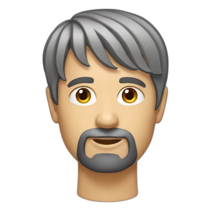 White male curtain haircut sticker