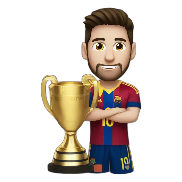 Messi con la copa del mundo sticker