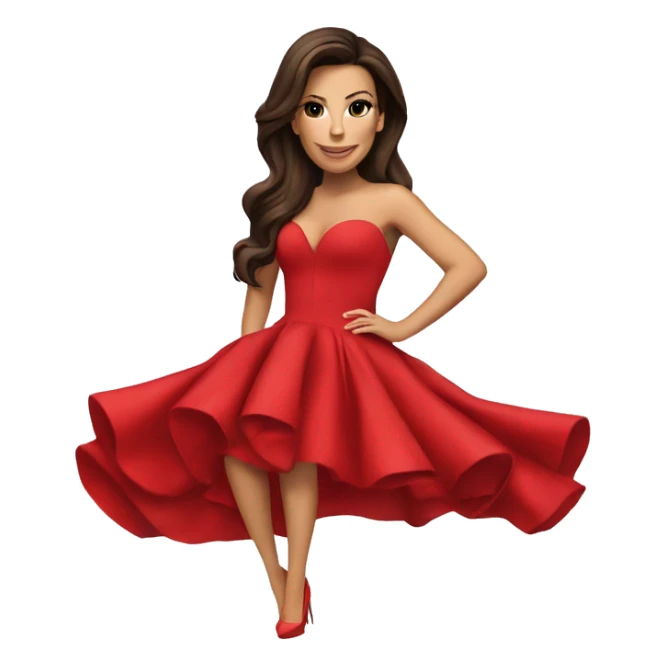 Eva Longoria in red dress sticker