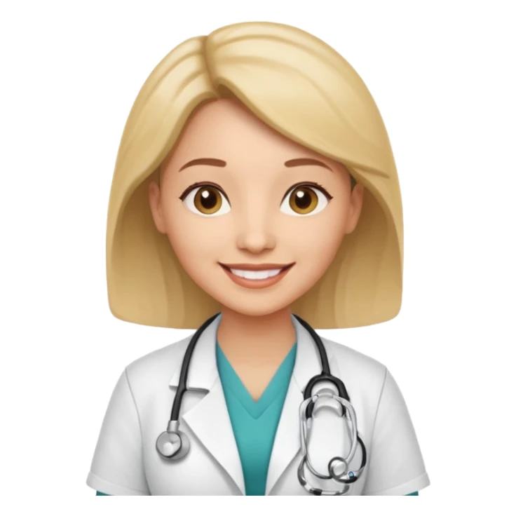 female doctor emoji obsttrician sticker
