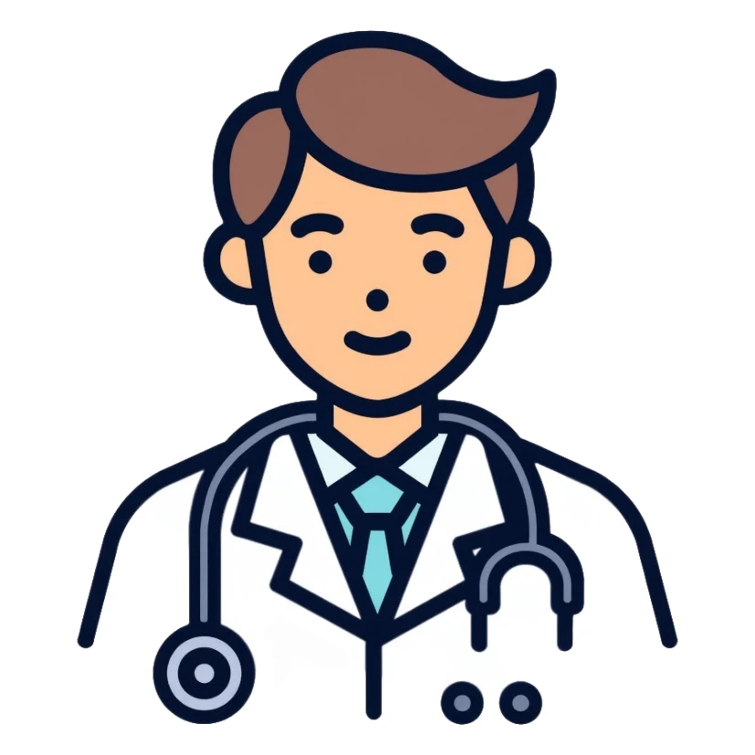 medical doctor with stethoscope sticker