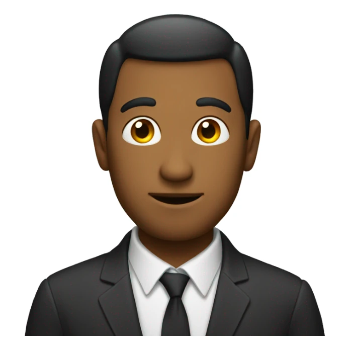 A man standing behind the ducking emoji sticker