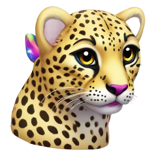 lisa frank rainbow cheetah sticker