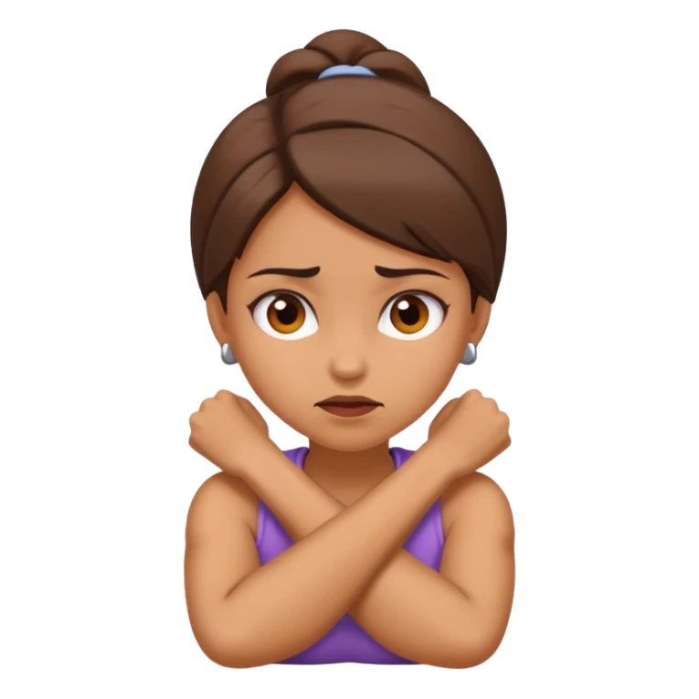 Arms crossed, holding neck mad girl sticker