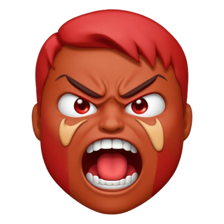 gum tsion emoji very not nice rude shouting ragebaiter sticker