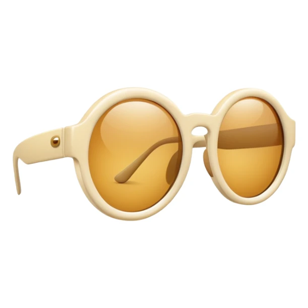 Cream sunglasses sticker