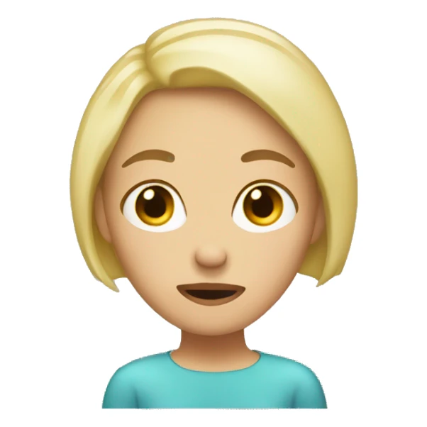 blonde woman with short hair making an whoopsie face after making a mistake  sticker