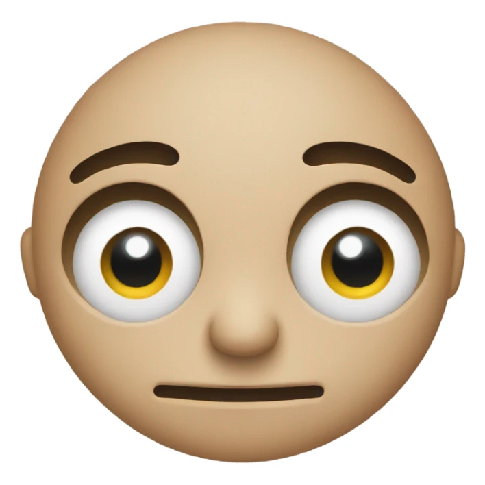 regular emoji with no mouth and eye twitch sticker
