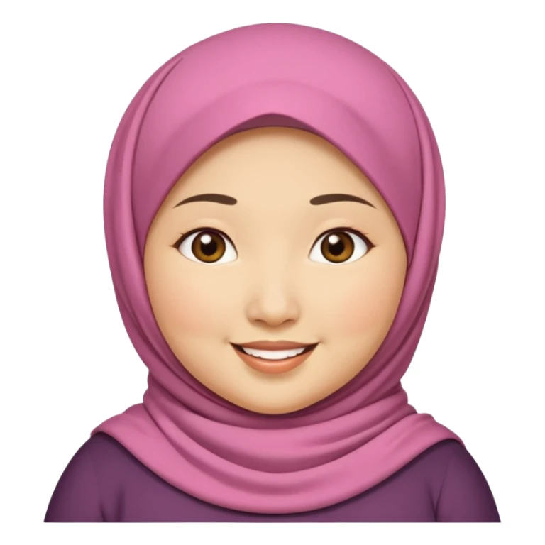 ASIAN WOMAN WITH HIJAB, CHUBBY sticker
