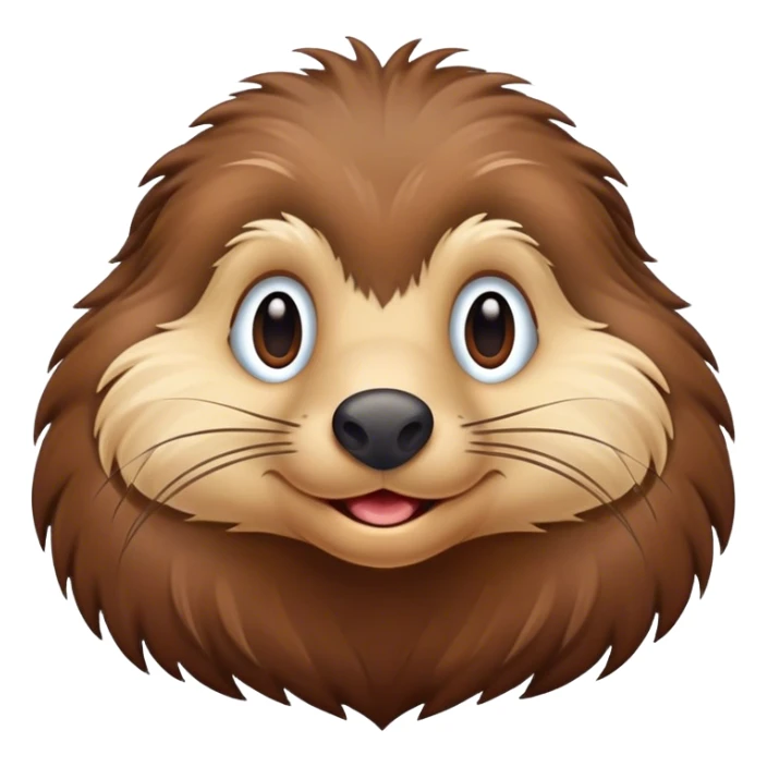 Mole with long chin hair sticker